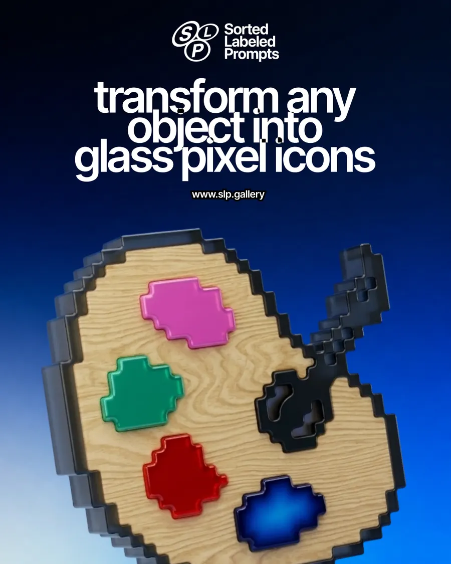 Glass Pixel Icons