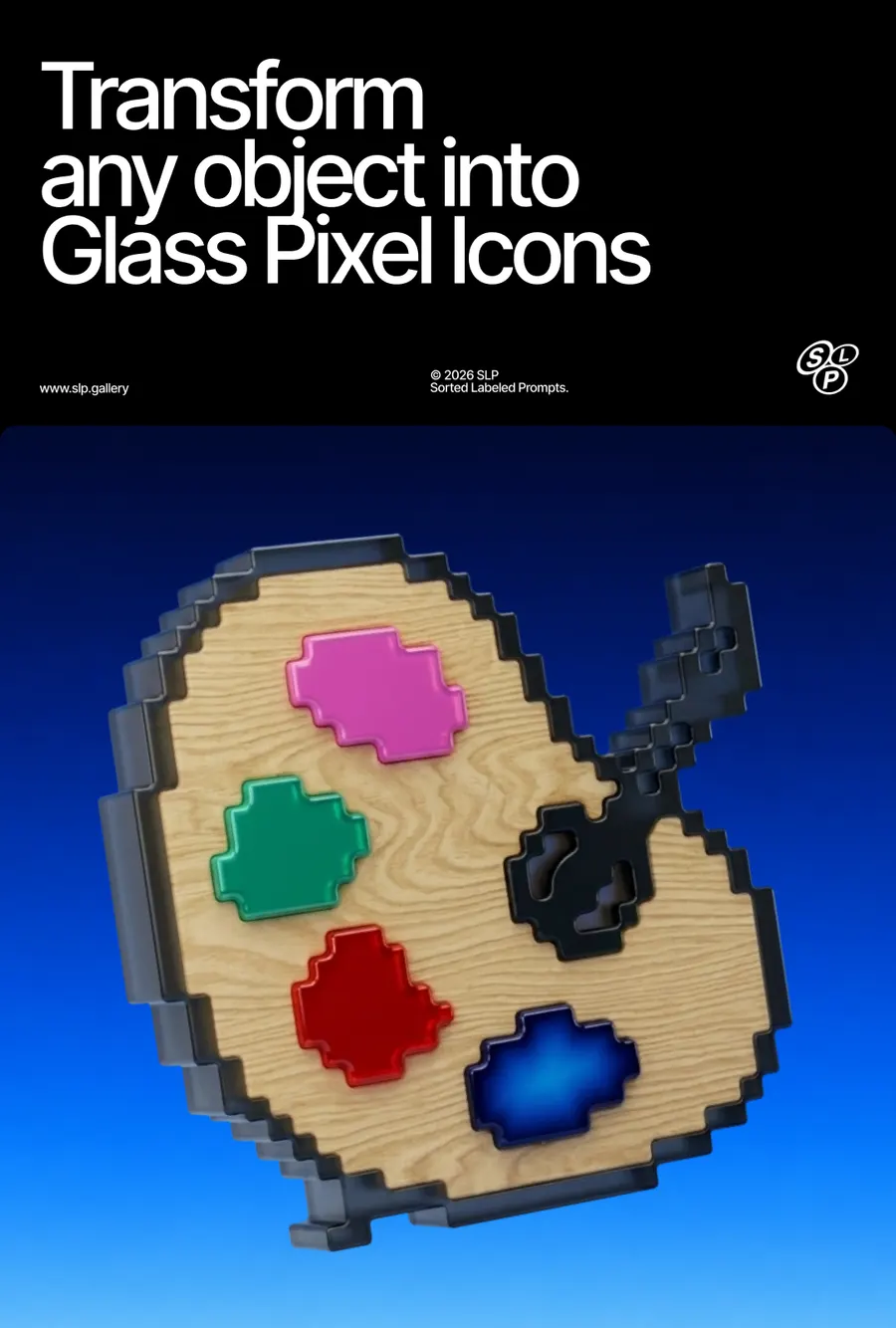 Glass Pixel Icons